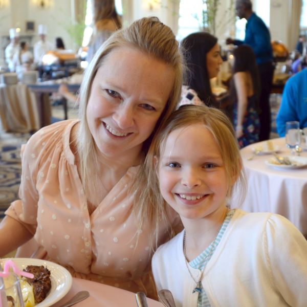 Mother and daughter at Mother's Day brunch