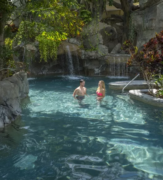 Couple in Biosphere Pool Complex