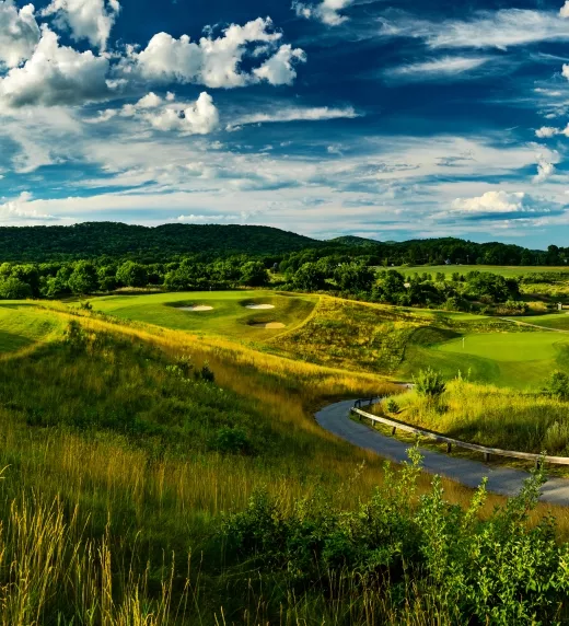 Panoramic view of Wild Turkey golf course at Crystal Springs Resort