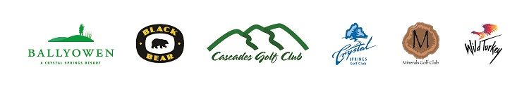Six Golf Course Logos at Crystal Springs Resort