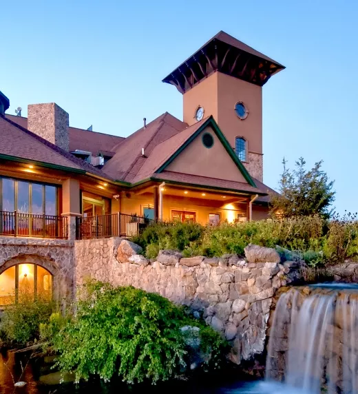Landscape Waterfall at the Clubhouse at Crystal Springs Resort