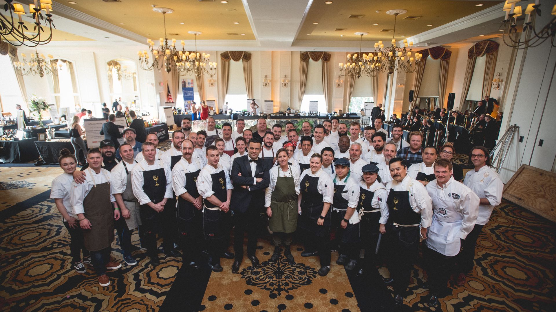 Robby Younes & Chefs at Wine Event