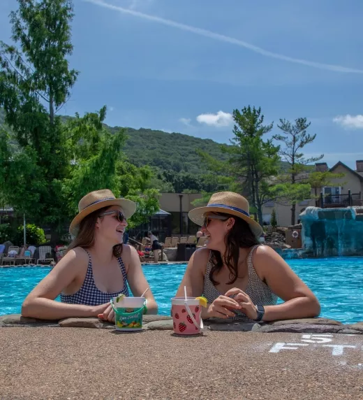 Crystal Springs Hats and Rum Buckets by the Pool