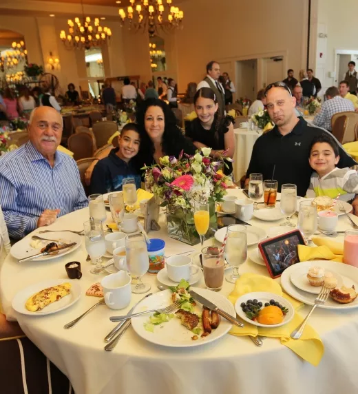 Families celebrating at Mother's Day brunch