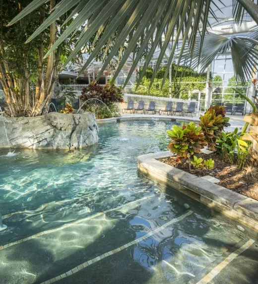 Indoor Biosphere Pool Complex at Crystal Springs Resort in NJ