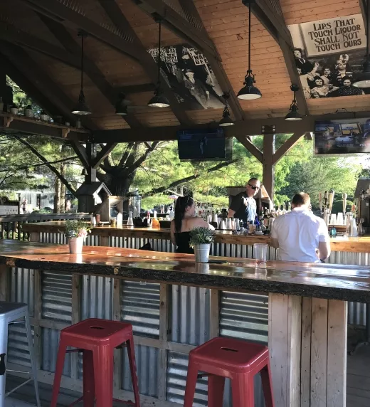 Moonshine outdoor bar at Crystal Springs Resort in NJ