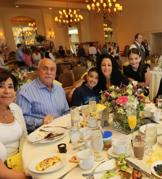Family dining for Mother's Day in Emerald Ballroom