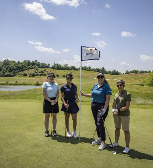 Female Executive Golfers at a Golf Outing at Wild Turkey Golf Course in Hamburg, New Jersey
